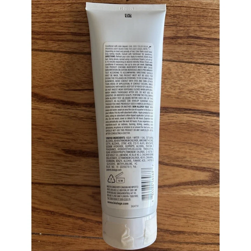 Biolage Colorbalm Earl Grey Color Depositing Conditioner 8.5 Fl Oz New